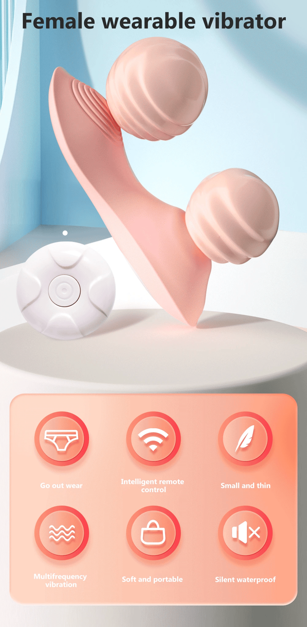 Mini vibrador punto G y clitoris con control remoto