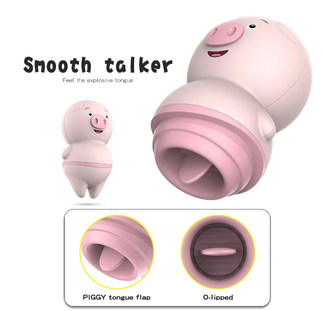 Estimulador chanchito con lengua para clitoris y pezones