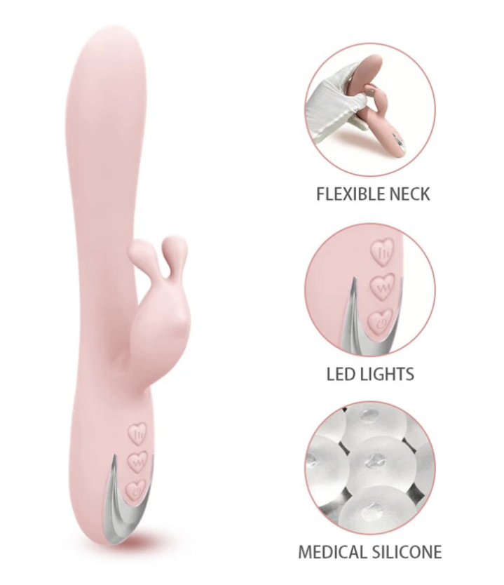 Vibrador doble punto G conejo recargable / Soft rabbit