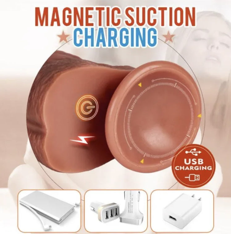 Dildo ultra realista vibrador con empuje rotador calentador control remoto