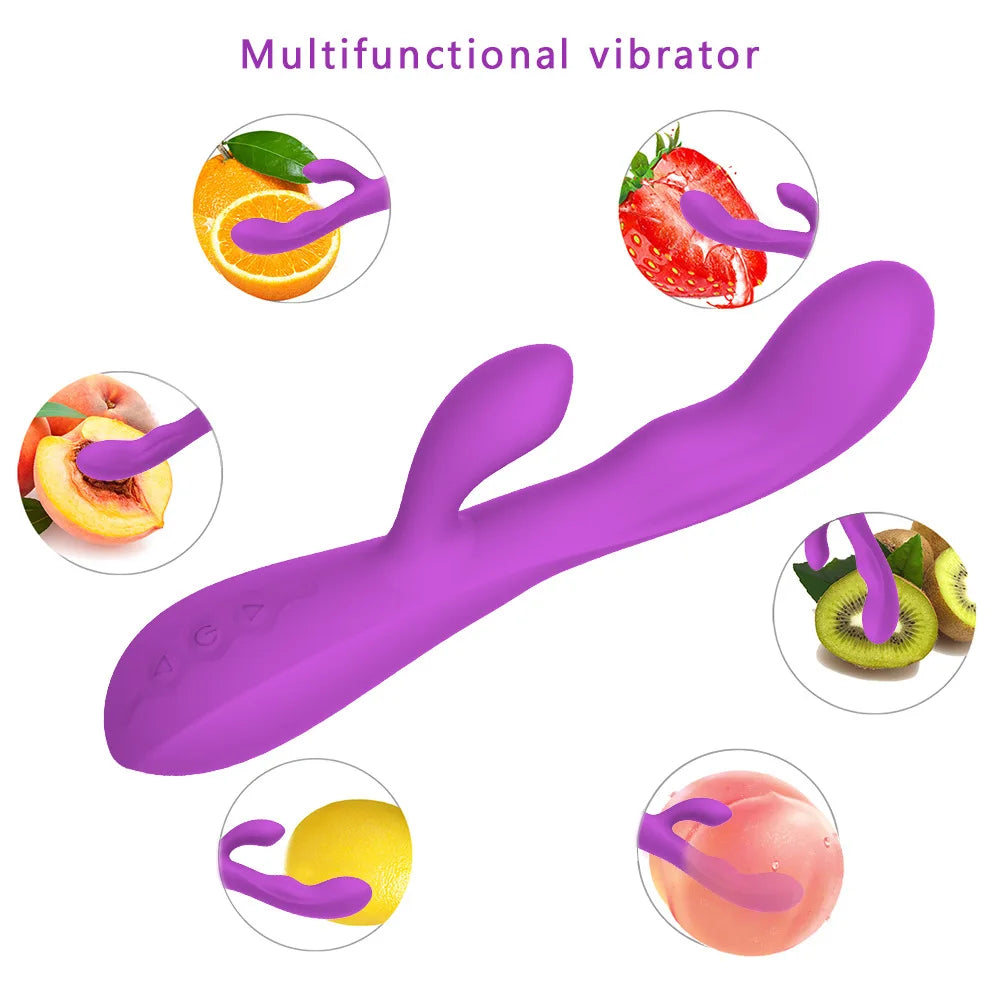 Vibrador dual con calentador