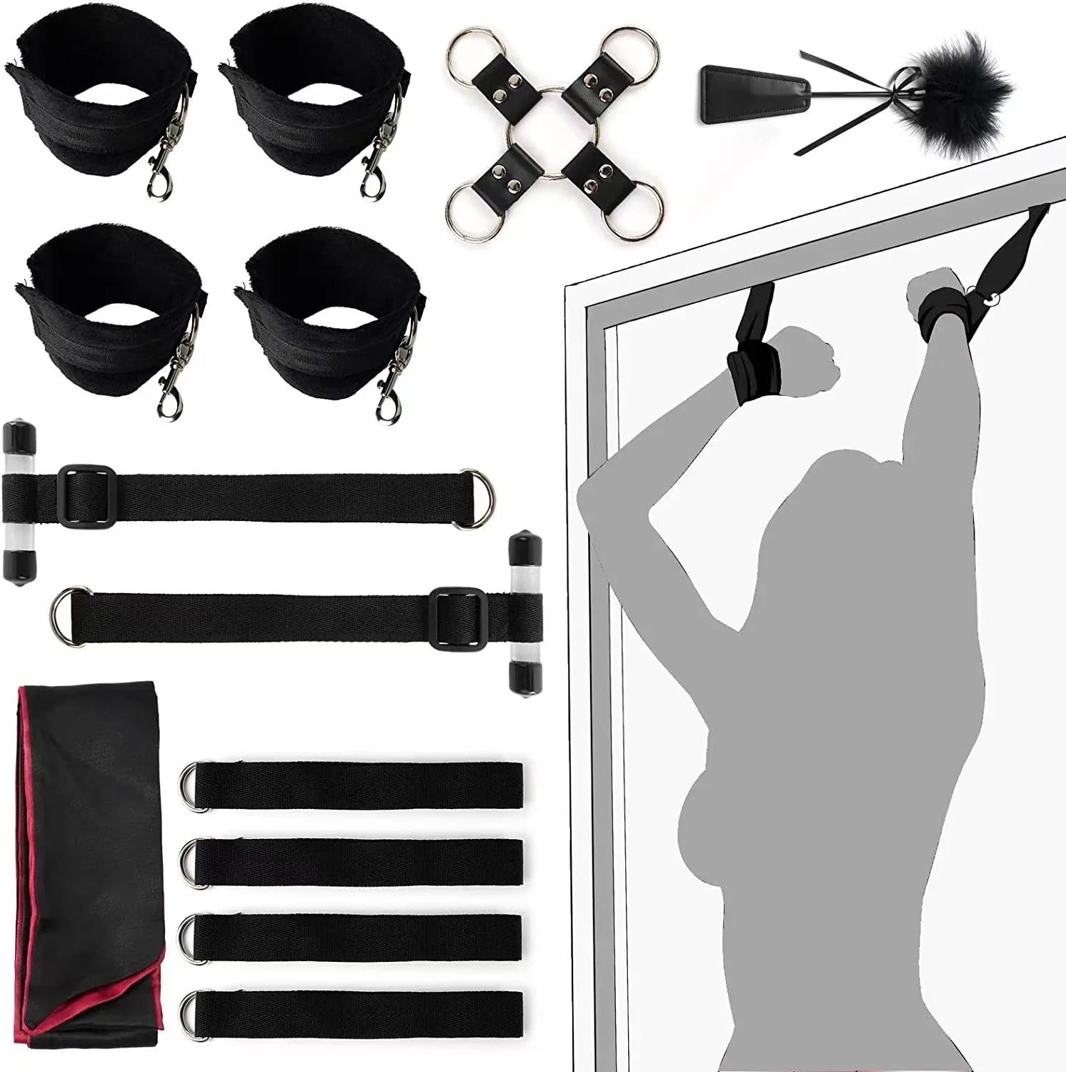 Set BDSM inmovilizador manos y piernas