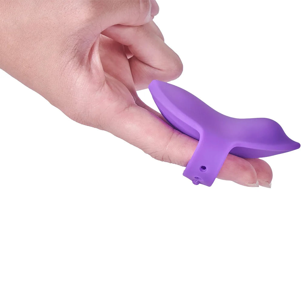 Vibrador de dedos usable con control remoto