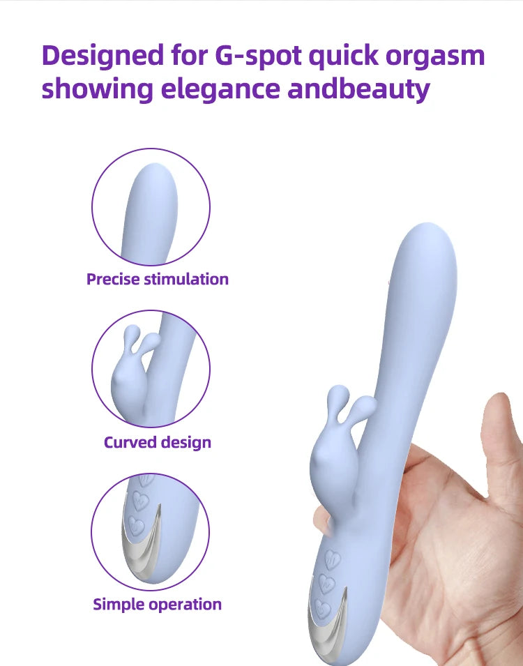 Vibrador doble punto G conejo recargable / Soft rabbit