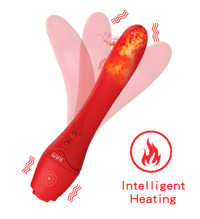 Vibrador punto G rosa con calentador