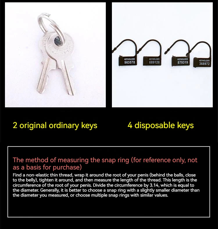 Dispositivo de castidad con llave para pene