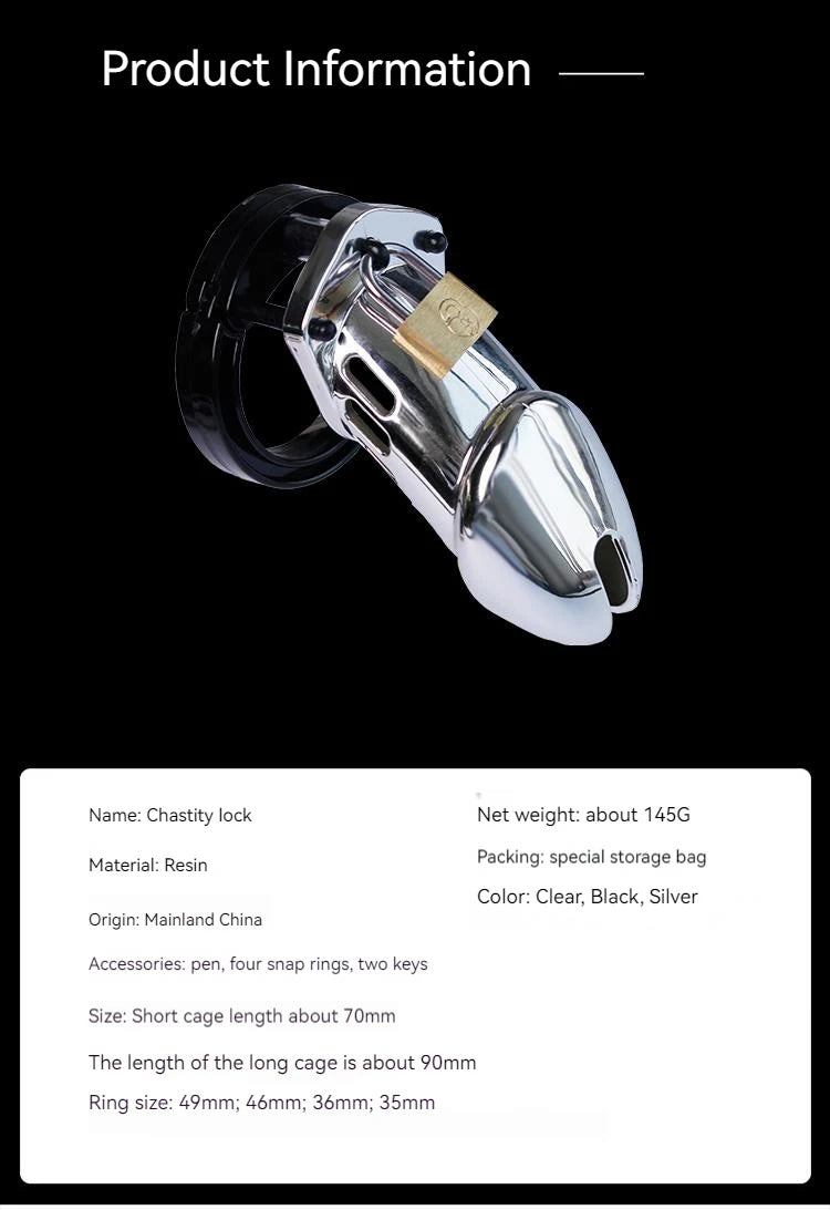 Dispositivo de castidad con llave para pene