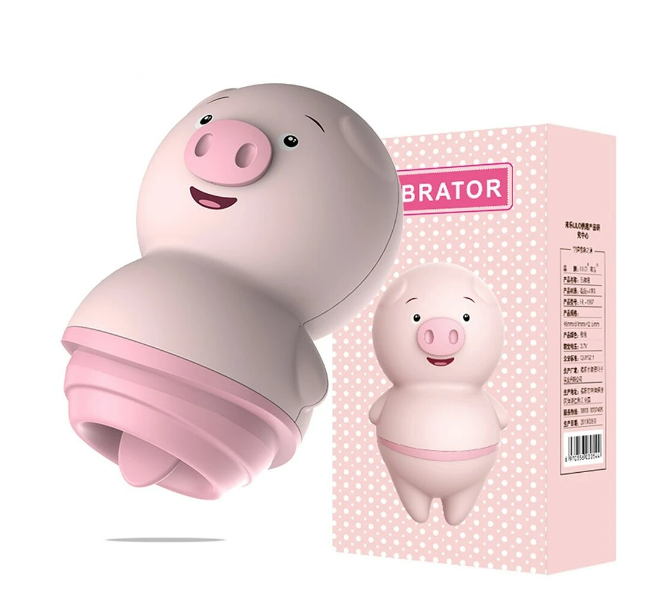 Estimulador chanchito con lengua para clitoris y pezones