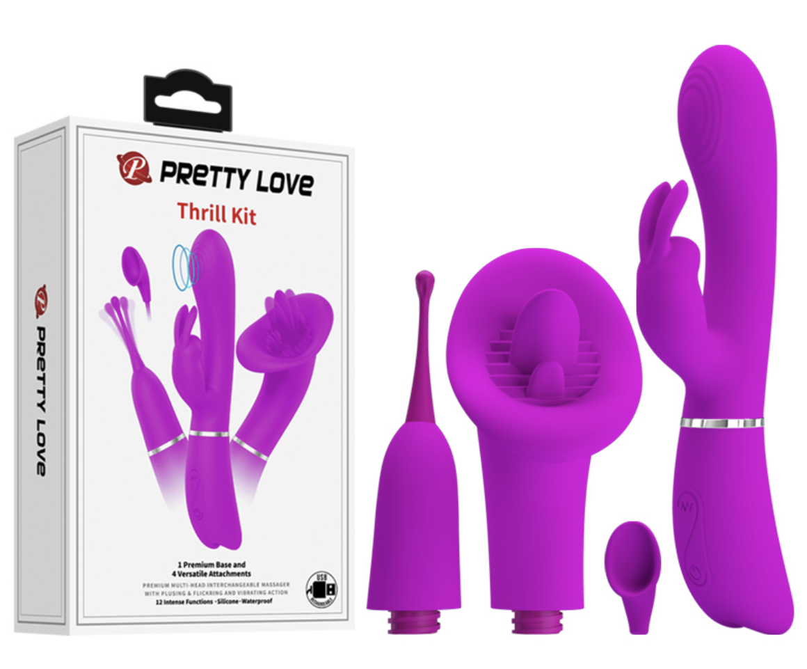 VIbrador triple intercambiable / Thrill kit