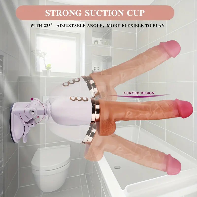 Maquina dildo consolador realista con empuje telescopico