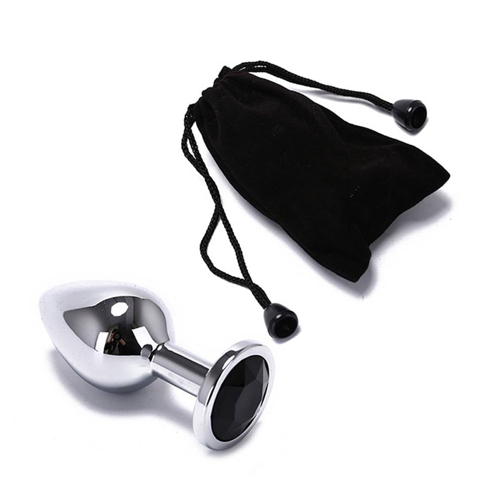 Dilatador butt plug anal metlico con joya / Talla S,M,L Dilatador butt plug anal metlico con joya / Talla S,M,L