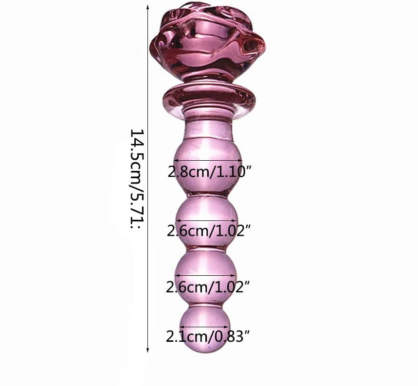 Plug dilatador anal de vidrio / 14 cms