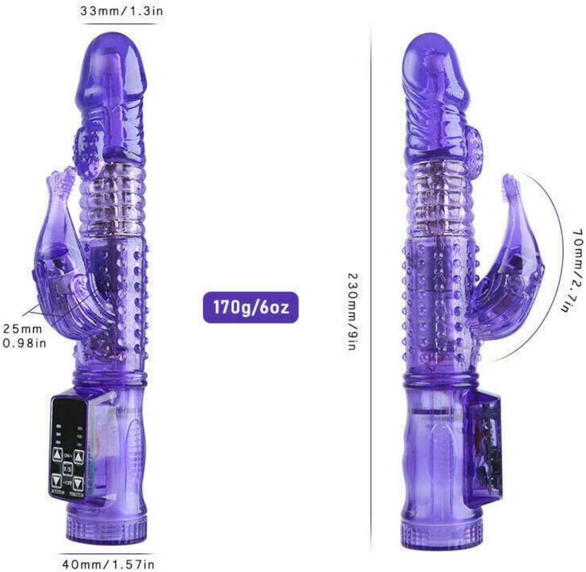 Vibrador Rotador Conejo Doble Estimulacion Recargable