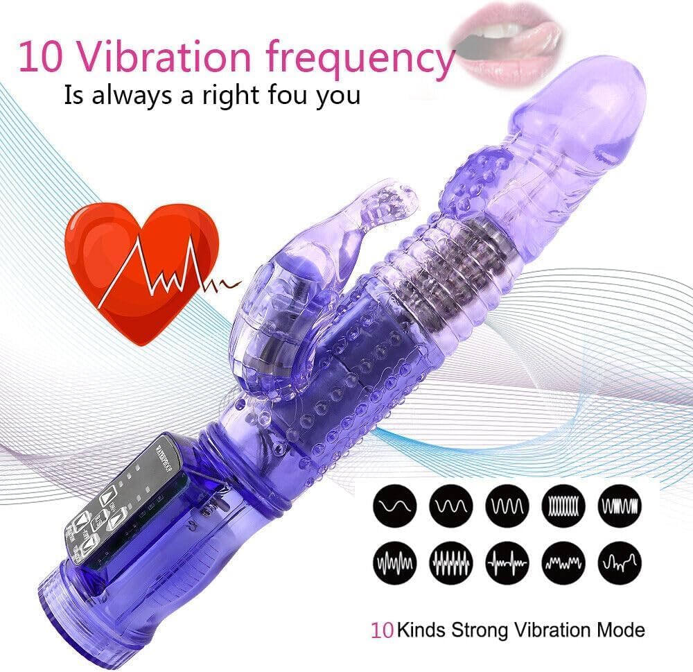 Vibrador Rotador Conejo Doble Estimulacion Recargable