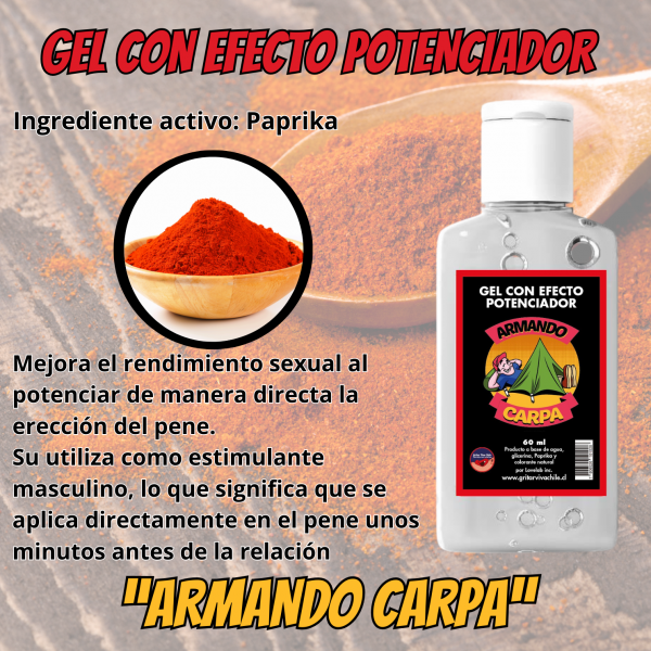 Gel Con Efecto Potenciador “Armando Carpa” / 60ML