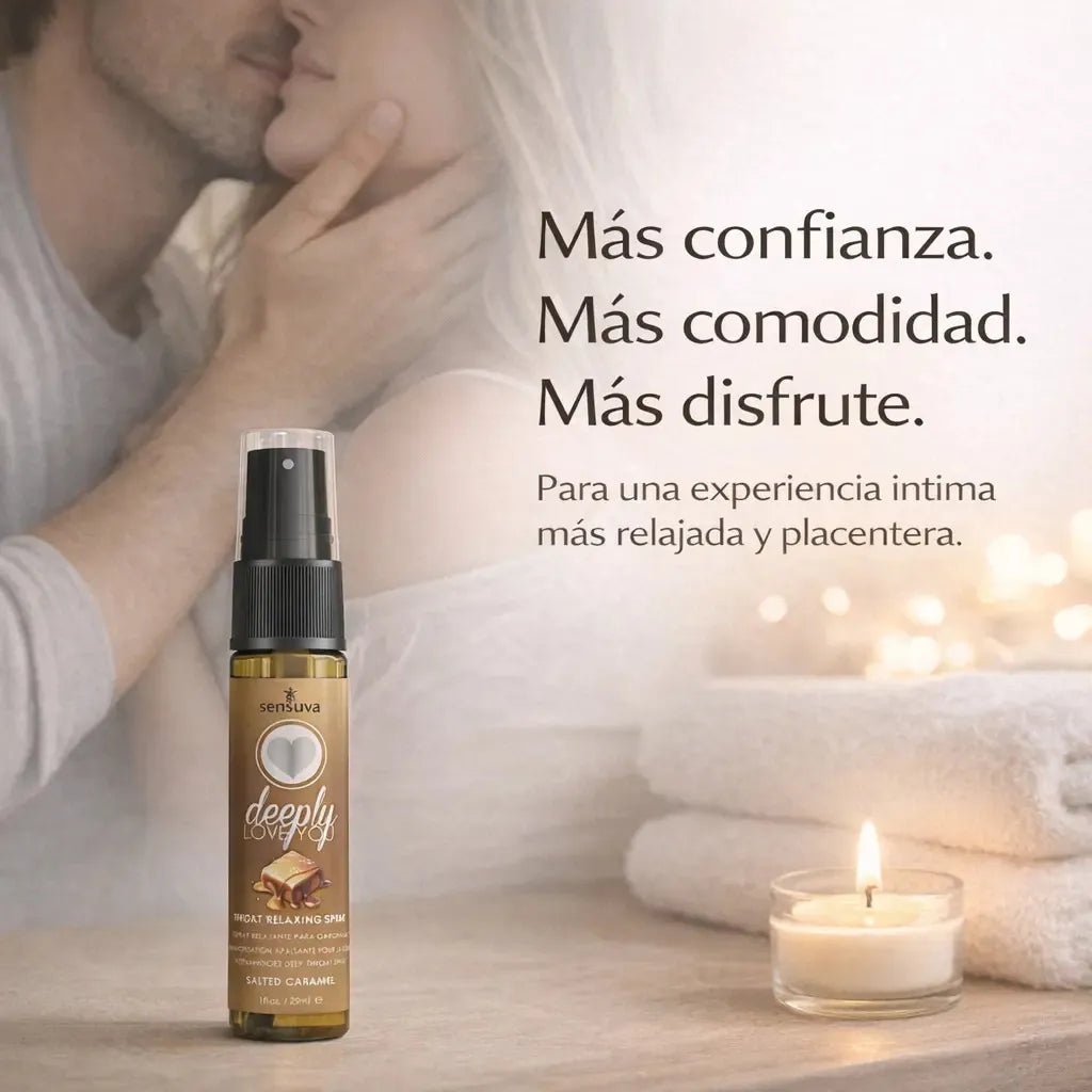 Spray anti arcadas Sexo Oral deeply love you / sabor Caramelo / 30 ml