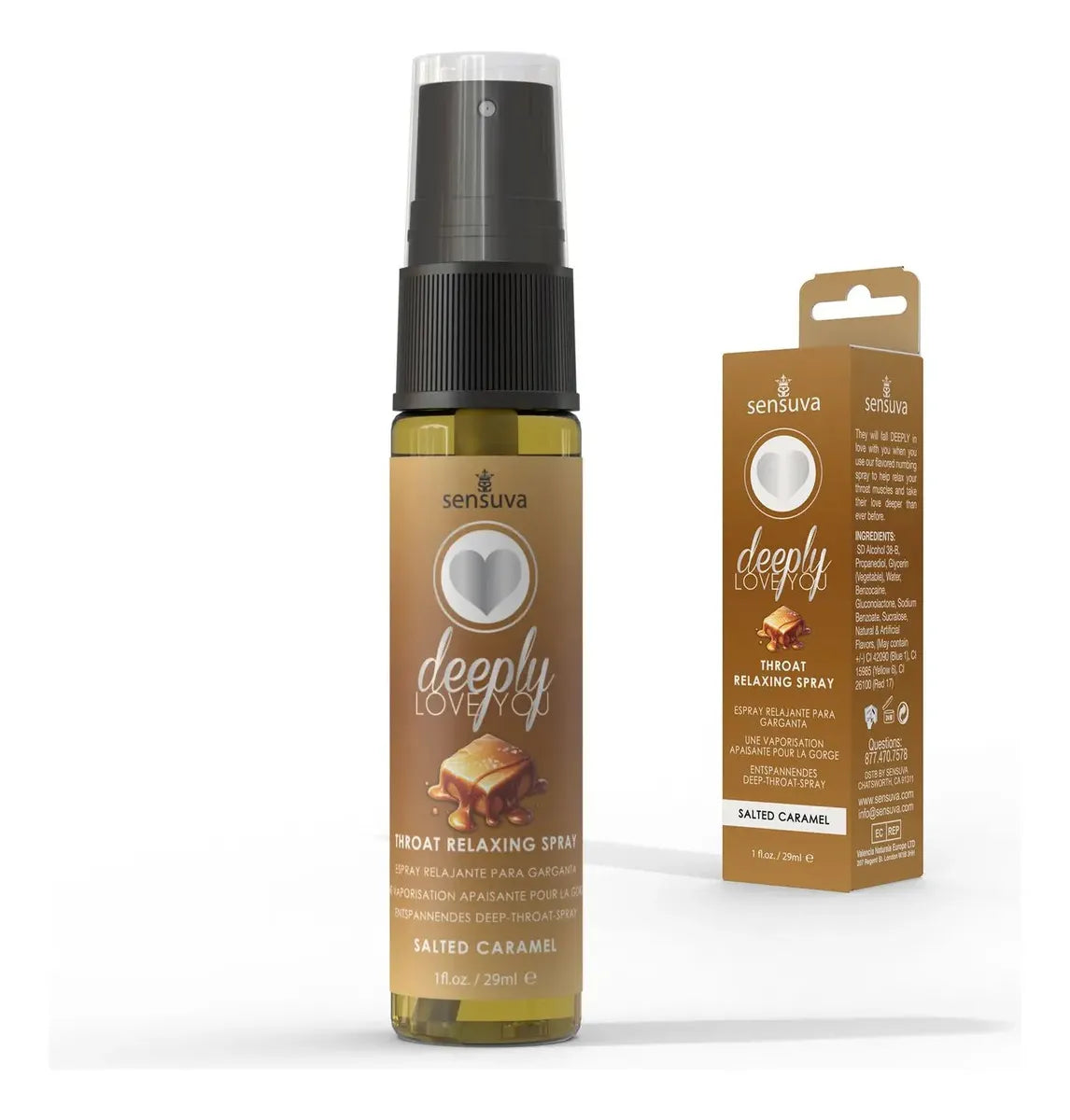 Spray anti arcadas Sexo Oral deeply love you / sabor Caramelo / 30 ml