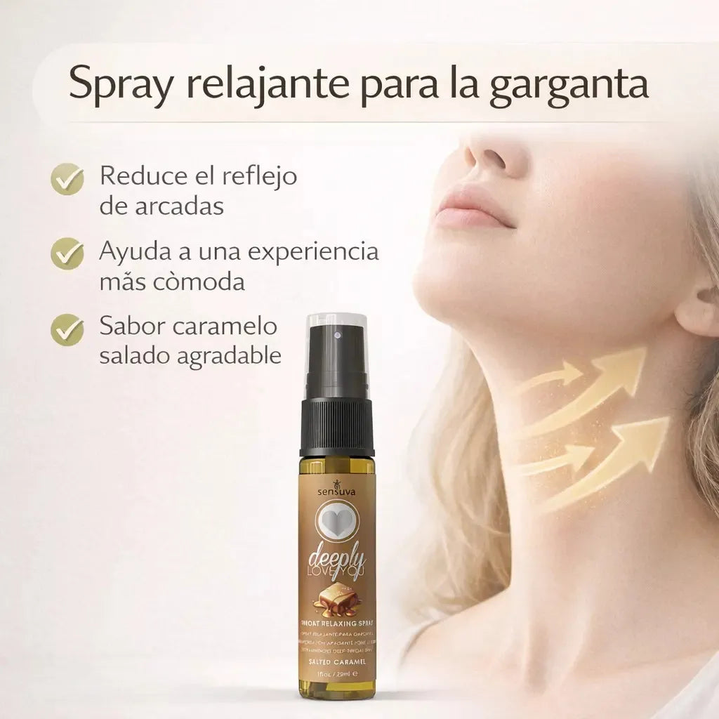 Spray anti arcadas Sexo Oral deeply love you / sabor Caramelo / 30 ml