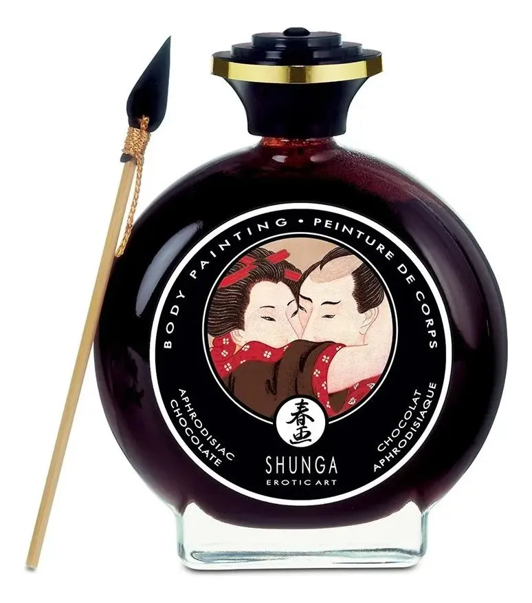 Pintura Corporal comestible con pincel / Chocolate / 100ml