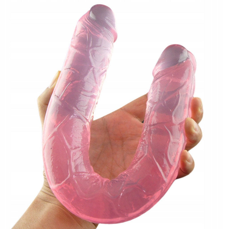 Dildo doble lado jelly / 39cms