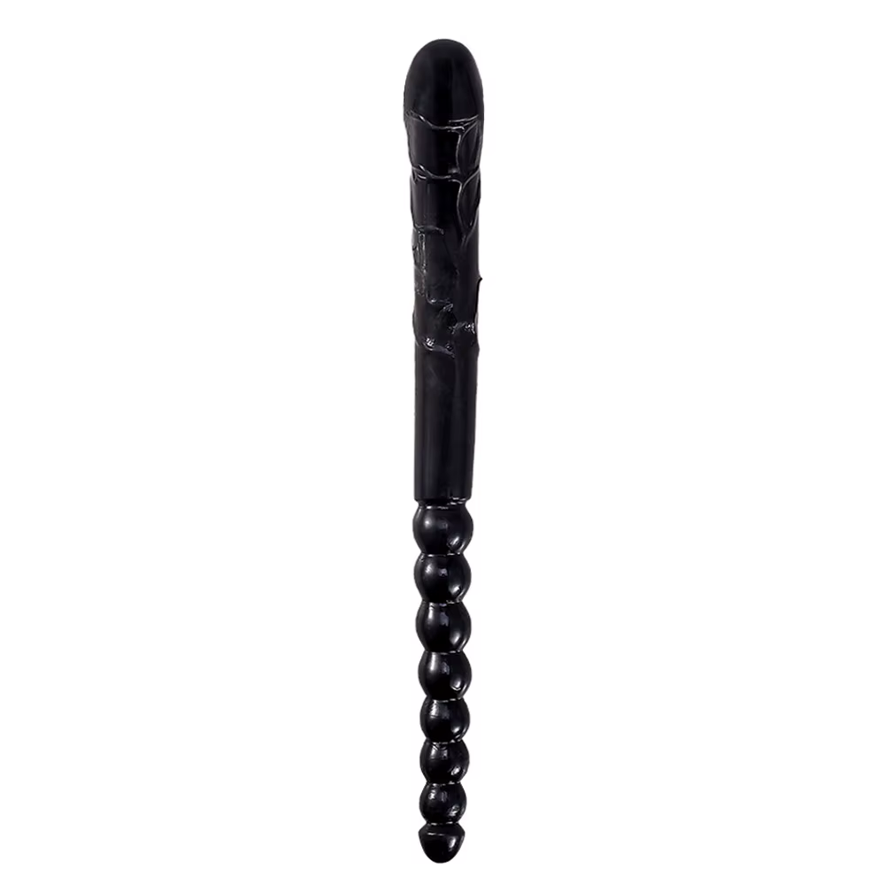 Dildo doble lado con bolas anal jelly / 37cms