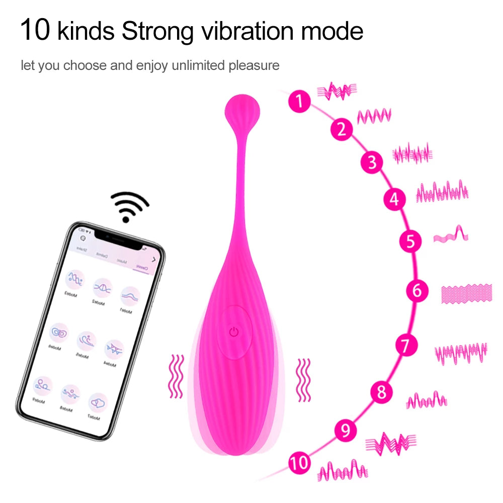 Huevo vibrador con aplicación