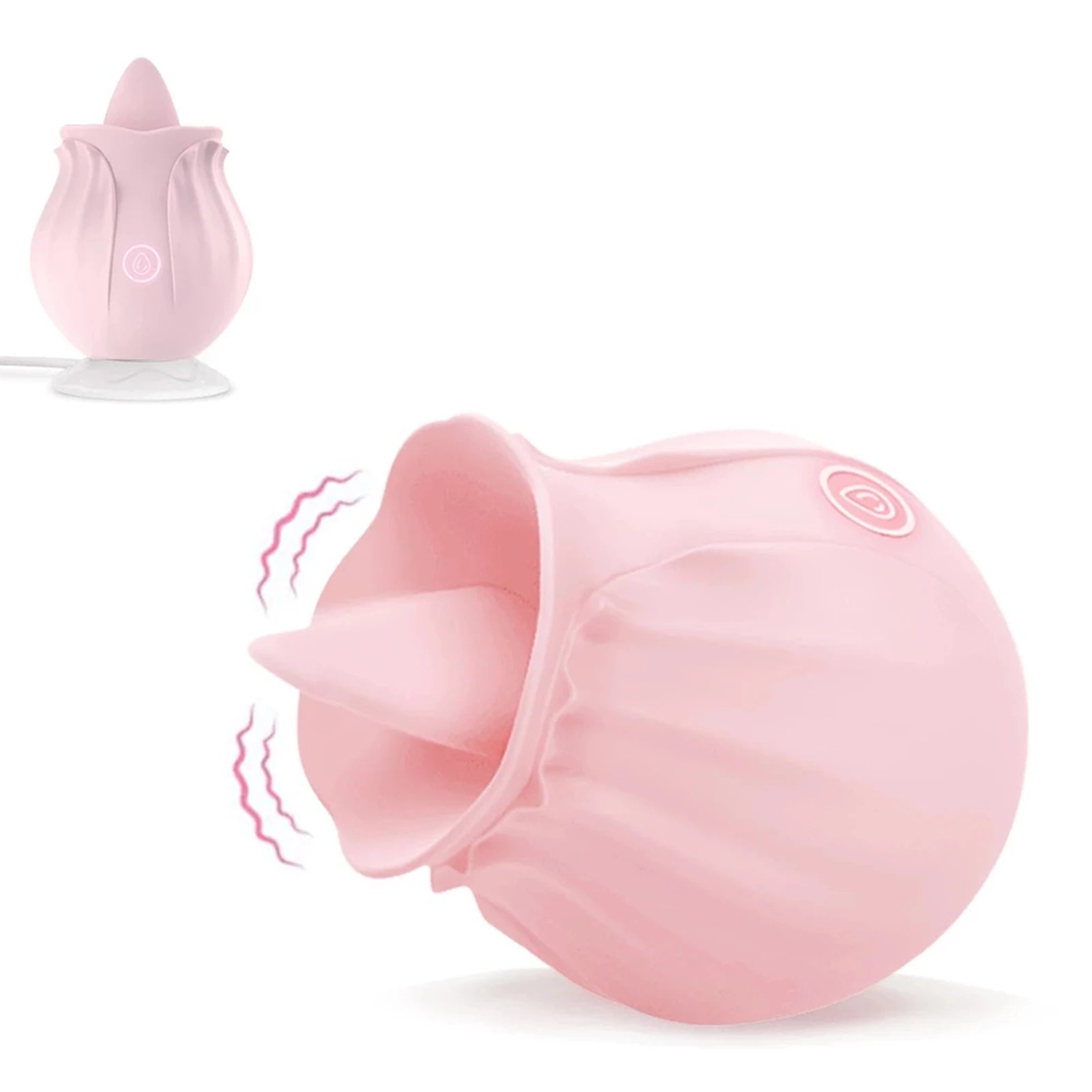 Estimulador rosa con lengua
